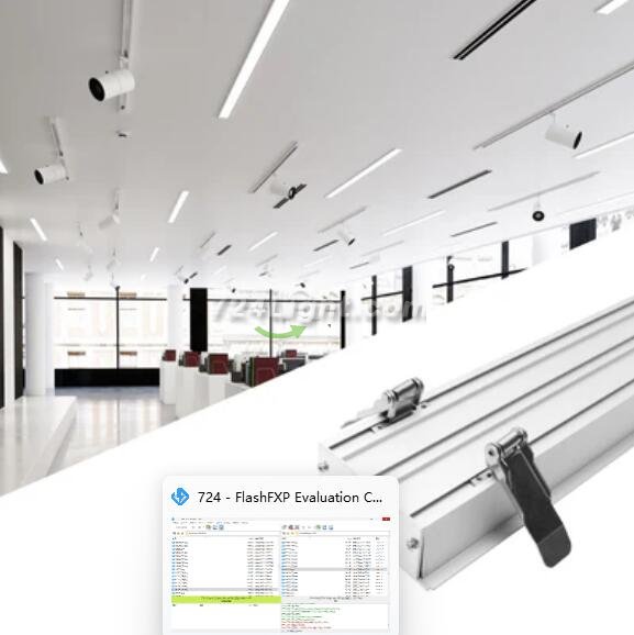 2 Pack H7635A Big Aluminum Extrusion Channel for Flush Mounting Linear Office Lighting System