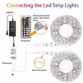 32.8ft Led Lights RGB Led Strip Lights Color Changing Lights with 44 Keys Remote,1 Roll of 32.8ft