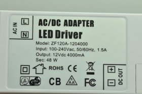 48 Watt LED Power Supply 12V 4000mA LED Power Supplies UL Certification For LED Strips LED Light