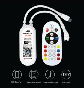 RGB, RGBW, RGBWW SPI LED Controller WiFi Music Controller for Addressale LED Strips and Panels Support WS2811 WS2815 WS2801 SK6812 WS2813 SK9822 APA102C etc iOS/Android App Control