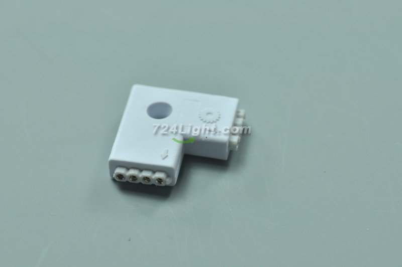 RGB 4pin "L" "T" ''+" "ä¸€" Type Connector For LED RGB Strip connecter to 90 180 360 degrees Both for 5050 3528 RGB Strip