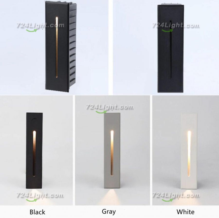 2PCS Pack 3W AC100-240V IP65 Waterproof LED Wall Light LED Stair Lights