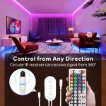 LED Strip Lights, 16.4ft RGB LED Light Strip with Remote Control, 20 Colors and DIY Mode Color Changing Light Strip, Easy Installation LED Lights for Bedroom, Ceiling, Kitchen