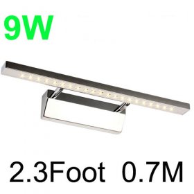 Simple Square 9W LED Toilet Bathroom Light 2.3Foot 0.7M 5050LED With 85-265V Waterproof Driver Mirror Lighting