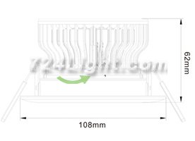 5W LD-CL-CPS-01-5W LED Down Light Cut-out 92mm Diameter 4.2" White Recessed Dimmable/Non-Dimmable LED Down Light