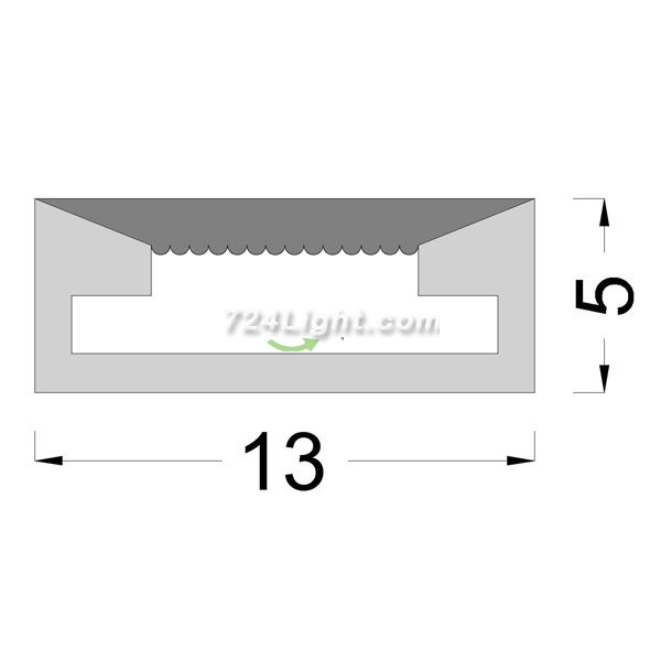 LED Neon Strip 1 meter(39.4 inch) 05x13mm Suit For 10mm 5050 2835 Flexible Light LED Light Silicone Channel Waterproof IP67