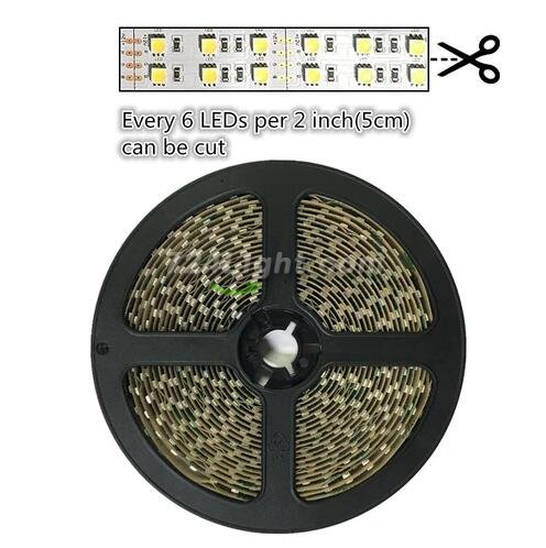 DC12V SMD5050-600-IR InfraRed 940nm | 850nm IR LED Lighting Strip, Double Row 120LEDs 28.8W Per Meter Tape