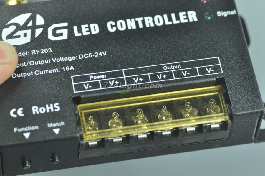 2.4Ghz DC12V - 192W DC24V - 384W 1Channels 16A 2.4G LED Light Single Color Dimmer Controller With Touch Remote