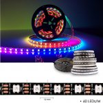 WS2812B SYMPHONY LED LIGHT STRIP 5V 60LIGHTS FULL COLOR LIGHT BAR 5050 LIGHT BEADS BUILT-IN IC COLORFUL SINGLE POINT SINGLE CONTROL FIEXIBLE LIGHT BAR