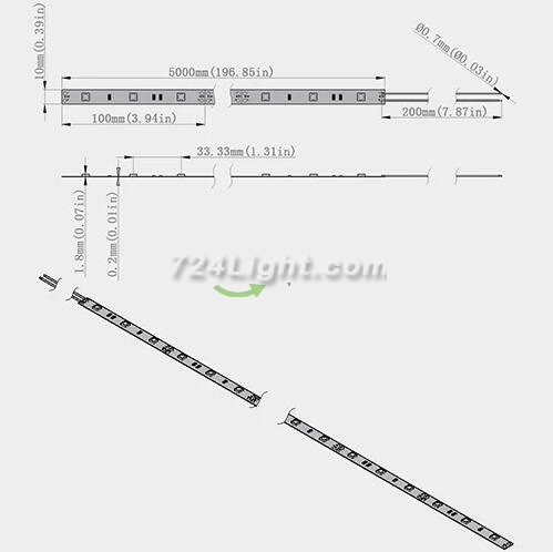 365nm 370nm SMD5050-150 12V 3A 36W UV LED Strip Light Ideal for Curing, Currency Validation