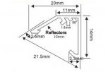 V Style LED Aluminium Extrusion LED Aluminum Channel 0.5 meter(19.7inch) with Reflector