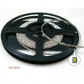 5mm Wide White Background Super Slim DC 12V Dimmable Flexible LED Strips SMD3014-600 120 LEDs/Mtr