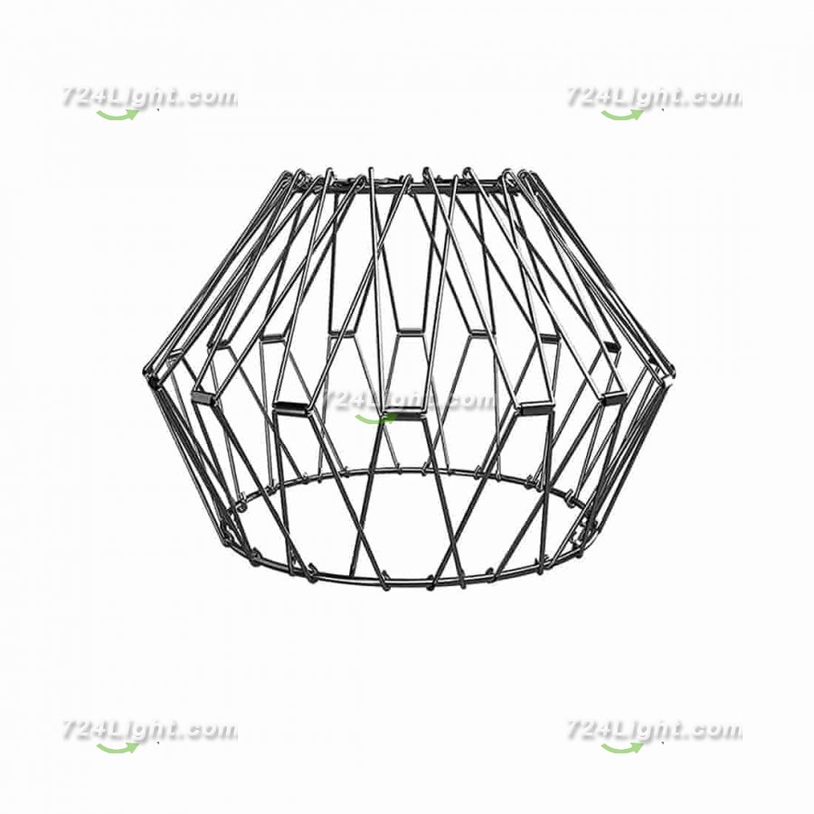 Vintage Metal Light Fixture, Adjustable Shape Metal Pendant Shade, 1 PCS Industrial Pendant Light Cage