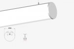1 Meter 39.4â€ LED Suspended Tube Light LED Aluminum Channel Diameter 60mm suit 30mm Flexible LED Strips
