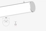 0.5 meter 19.7" LED Suspended Tube Light LED Aluminum Channel Diameter 60mm suit 30mm Flexible LED Strips