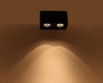 2PCS Pack 7W/10W AC110-AC220V Dual-Head Square LED Downlight Anti-glare LED Spotlight for Living Room Home Ceiling Aisle Lighting