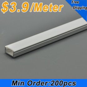 Wholesale LED Aluminium Channel 8mm Recessed U Type LED Aluminum Channel 1 meter(39.4inch) LED Profile Inside Width 12.2mm