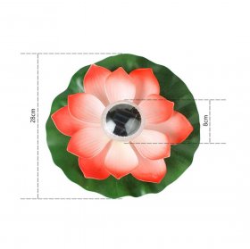 Solar Lotus Light, Outdoor Pond Water Floating Light Waterproof Solar Garden Wishing Lotus Leaf Light