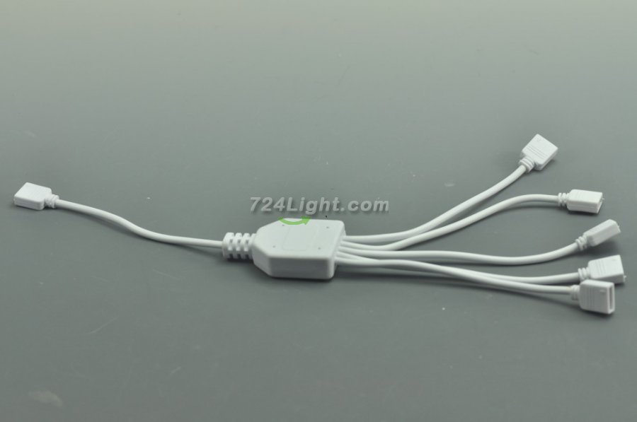 RGB Splitter Cable 1 to 2 3 4 5 6Female Strip Connector for LED 5050 3528 RGB Strip 35CM(13.78Inch)