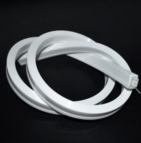 1M/5M/10M/20M Pack of T1220 3 Sides Edge Lighting LED Neon Light Housing Kit with End Caps and Mounting Clips, Flexible Neon Channel Fit for 10mm Wide LED Strip Lights