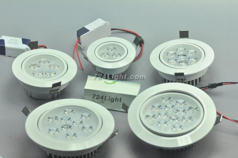 12W CL-HQ-02-12W LED Spotlight Cut-out 112mm Diameter 5.5" White Recessed LED Dimmable/Non-Dimmable LED Ceiling light