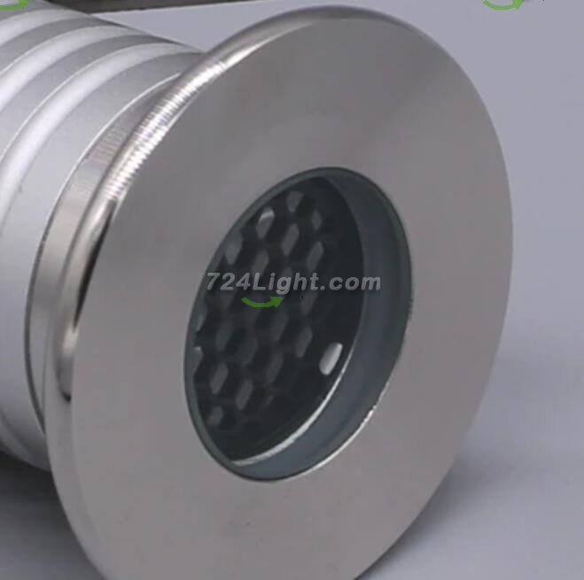 4PCS Pack 3W IP67 Waterproof LED Underground Light DC12-24V Stainless Steel Aluminum Outdoor Anti-Glare Honeycomb LED Step Light