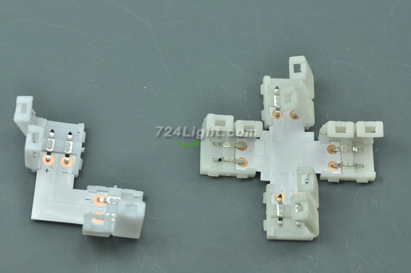 LED Strip 90 Degree Turn 10mm 8mm 2Pin "L" type Connecter for 3528 5050 Single Color Strip light Connect