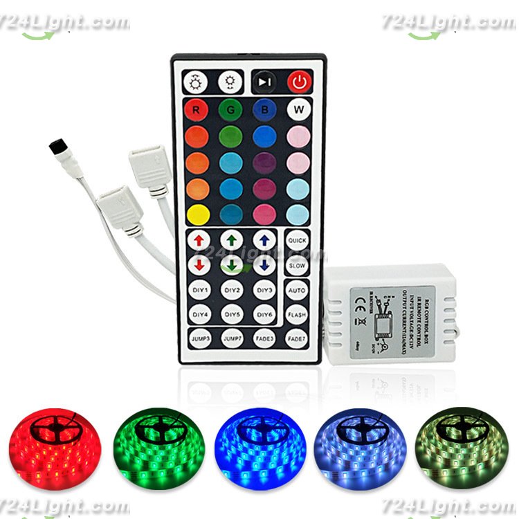 12V 5050LED RGB 44 KEY INFRAED IR REMOTE CONTROL STRIP LIGHT 150LEDS/METER 12V5050 LOW VOLTAGE HIGH BRIGHTNESS STRIP LIGHT 5M (16.4FT) 300LEDS 5050STRIP LIGHTSS