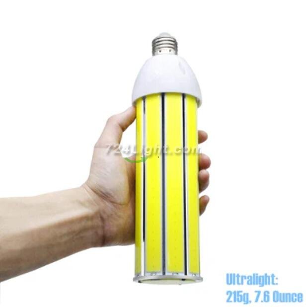 LED Corn Light Bulb 50W, Daylight White 5500K, 4500Lumens, E26/E27 Base, COB LED Chips (210Pcs), for Indoor Outdoor Garage Factory Warehouse