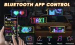 Model 1632 Flexible USB 5V Car LED Sign Bluetooth App Control Display Screen Text Pattern Animation LED sign display for Car Windows, Shop, Bar and Entrance Sign
