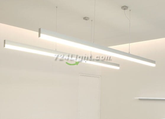 2.5 meter 98.4" Suspended LED lighting pendant LED Channel 35mm x 35mm suit 31mm led strip light