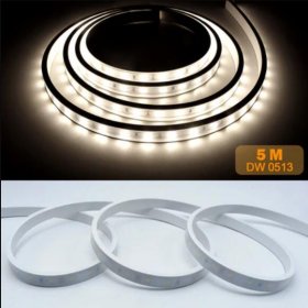 16.4ft/5M DC12V 5*13mm LED Waterproof Flexible Silicone Neon LED Strip with 300LED SMD3528 LED Light