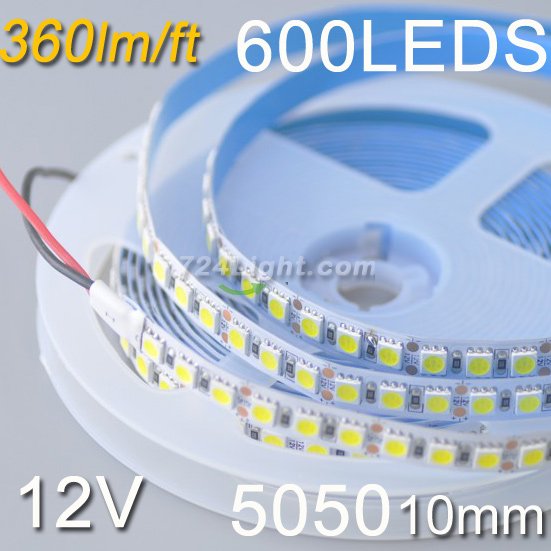 LED Strip Light SMD5050 Flexible 12V Strip Light 5 meter(16.4ft) 600LEDs