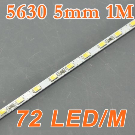(image for) 39.3inch 5630 Rigid LED Strips 72LED 1M 5mm 12V DC Aluminium Rigid Strip Bar light