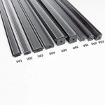 Black LED Profile U02 9x17mm U-Shape LED Aluminum Channel System