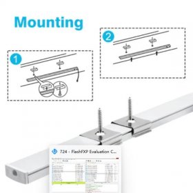 5Pack of 50cm (20'') LED Profile U02 9x17mm U-Shap LED Aluminum Channel System Fit for 12mm Wide LED Strips