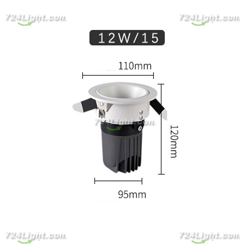 15W CEILING SPOTLIGHT WHOLESALE EMBEDDED COB HOTEL LIGHT DEEP ANTI-GLARE WALL WASHER SPOTLIGHT