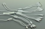 Compact Power Supply to Splitter White Cable LED Light Power Splitter DC 1 to 2 3 4 5 6 Adapter