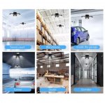 60W Motion Activated Radar CRI 80 6000LM 6000K Deformable E26/E27 Base LED Ceiling Light for Garage