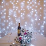 2PCS Pack of Curtain String Lights, 300 LED 9.8ft x 9.8ft 8 Lighting Modes Fairy Lights IP44 Certificated Plug in, Waterproof Lights for Christmas Party Wedding Outdoor Indoor Wall Deco