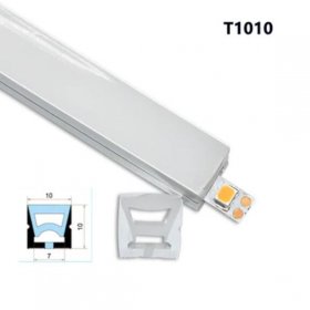 1M/5M/10M/20M Pack of T1010 LED Neon Light Housing Kit with End Caps and Mounting Clips, Flexible Neon Channel Fit for 6mm Wide LED Strip Lights