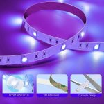 LED Strip Lights, 16.4ft RGB LED Light Strip with Remote Control, 20 Colors and DIY Mode Color Changing Light Strip, Easy Installation LED Lights for Bedroom, Ceiling, Kitchen