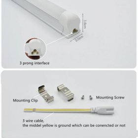 10Pcs Pack 2FT/3FT/4FT AC/DC 12-36V T8 LED Tube Light w/ Milky White Cover