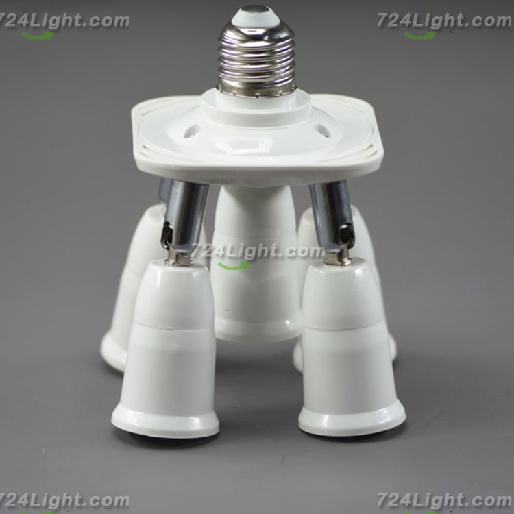 5 Way Light Socket Splitter E27 5 in 1 Adapter Splitter