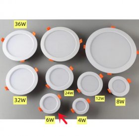 4 Pack RGBW Super Bright Modern Recessed LED Lighting 6W/8W 12V White Round LED Embedded Panel Lights Aluminum Indoor Ceiling Downlight Hotel Lighting Bar Lighting Dancing Room Lighting Restaurant Lighting