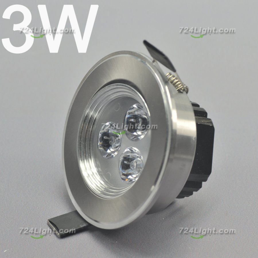 3W CL-HQ-04-3W LED Down Light Cut-out 70.5mm Diameter 3.4\" Gray Recessed Dimmable/Non-Dimmable LED Down Light