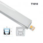 1M/5M/10M/20M Pack of T1010 LED Neon Light Housing Kit with End Caps and Mounting Clips, Flexible Neon Channel Fit for 6mm Wide LED Strip Lights