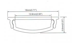 LED Aluminium Channel 1 Meter(39.4inch) 5.6 mm(H) x 18 mm(W) For 5050 5630 Multi Row LED Strip Lights