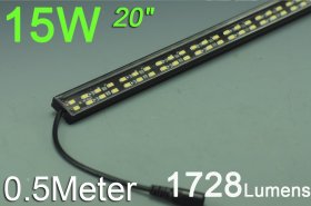 Black 0.5meter 20inch Bestsell Double Row LED Bar 72LEDs 5050 5630 Rigid Bar