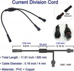 2pcs Pack 1-2 Splitter Current Division Cord, with Waterproof Male and Female Connector, Copper Core Wire,Lighting Accessories Fittings for LED Inground/Step Stair/Underwater Swimming Pool Lights